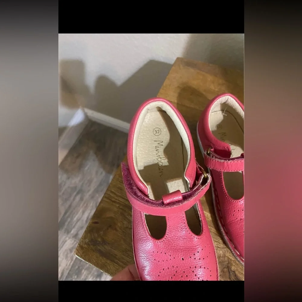 Boden Leather T-bar Flats for Kids - Picture 3 of 5